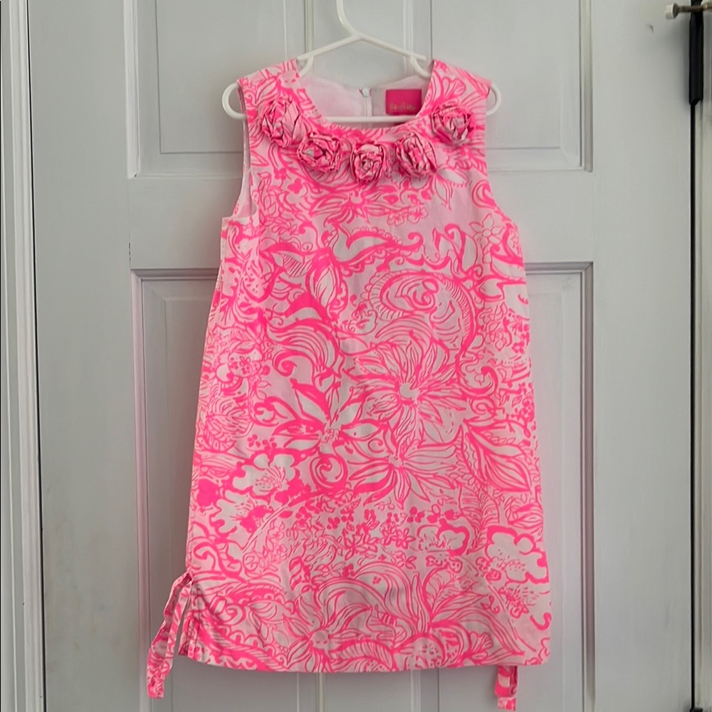 Lilly Pulitzer Girls Pink and White Floral Dress
